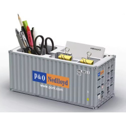 ZC 20ft Container Stiftebox Büro Aufbewahrung 1:30 grau "P&O Nedlloyd" ZC 20ft Container Stiftebox Büro Aufbewahrung 1:30 grau "P&O Nedlloyd"