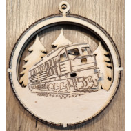 Weihnachtsbaumanhänger Diesellok BR 130/232 Ludmilla graviert