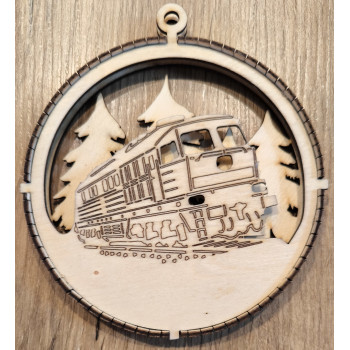 Weihnachtsbaumanhänger Diesellok BR 130/232 Ludmilla graviert