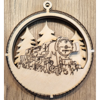 Weihnachtsbaumanhänger Güterzug-Dampflok BR 52 8088-0 graviert Weihnachtsbaumanhänger Güterzug-Dampflok BR 52 8088-0 graviert