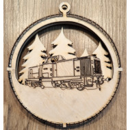 Weihnachtsbaumanhänger Diesellok V100 West / BR 212 graviert