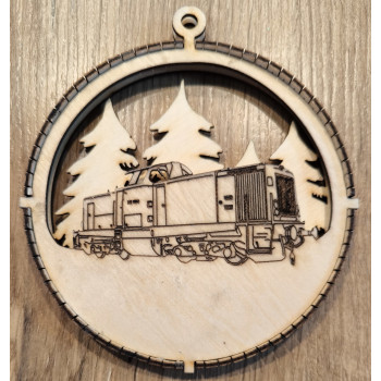 Weihnachtsbaumanhänger Diesellok V100 West / BR 212 graviert