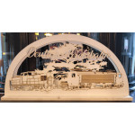 Eisenbahn-Schwibbogen BR 143 und V100 Ost/203/298 - 70cm lang..