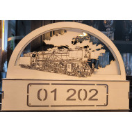 Eisenbahn-Schwibbogen Dampflok 01 202 - 40cm lang