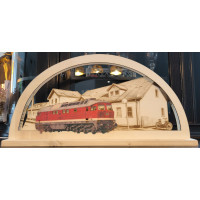 Eisenbahn-Schwibbogen BR 142/242 Ludmilla farbig - 60cm lang