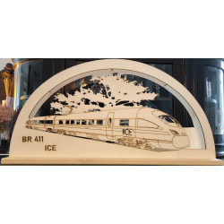 Eisenbahn-Schwibbogen BR 411 ICE 3 Schnellzug - 70cm lang Eisenbahn-Schwibbogen BR 411 ICE 3 Schnellzug - 70cm lang