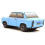 KisFa - Trabant 601 Limousine PKW 3D-Plüschkissen hellblau 30x12x13cm Kissen
