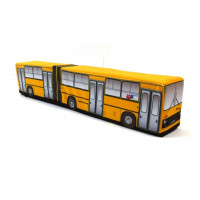KisFa - Ikarus 280 Gelenkbus orange-gelb Klapptüren 60,5 cm lang 3D-Plüschkissen Omnibus