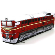 KisFa - Diesellok Taigatrommel M62-001 MAV bordeaux-rot 49cm lang 3D-Plüschkissen Eisenbahn Plüschzug