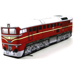 KisFa - Diesellok Taigatrommel M62-001 MAV bordeaux-rot 49cm lang 3D-Plüschkissen Eisenbahn Plüschzug