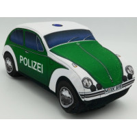 VW Käfer 1302 1970 POLIZEI Plüschkissen 33x13x14 cm 3D-Kissen