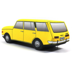 KisFa - Wartburg 353W Kombi sandgelb Plüschkissen 37x13x14cm 3D-Kissen