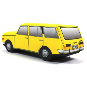 KisFa - Wartburg 353W Kombi sandgelb Plüschkissen 37x13x14cm 3D-Kissen