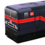 KisFa - E-Lok LEW „Lady“ 143 326-7 DB "Miete Mich" dunkelblau 47 cm lang 3D-Plüschkissen Lokomotive Eisenbahn