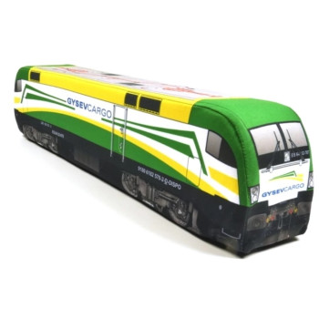 KisFa - E-Lok Siemens E-Lok EuroSprinter/Taurus ES64 U2 BR 182 570-2 GYSEVCARGO 54 cm lang 3D-Plüschkissen Lokomotive Eisenbahn