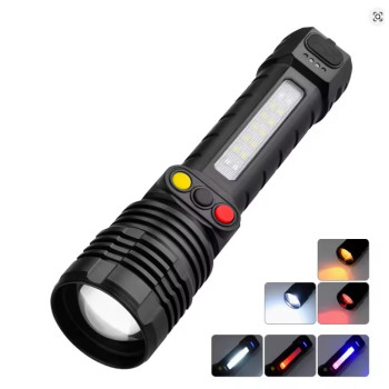 Taschenlampe Handleuchte LED Weiss / Rot / Gelb abblendbar USB-C wiederaufladbar wasserdicht IPX6
