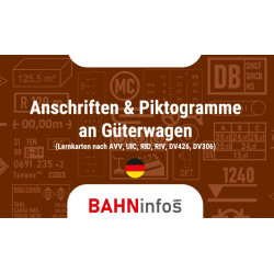 Lernkarten Anschriften & Piktogramme an Güterwagen (Nomenklatur) - Set mit 176 Lernkarten Lernkarten Anschriften & Piktogramme an Güterwagen (Nomenklatur) - Set mit 176 Lernkarten