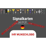 Signalkarten Eisenbahnsignale Deutschland PERSONALISIERT / WUNSCHLOGO - Set mit 186 Lernkarten gemäß DB Ril 301 Signalbuch / ESO