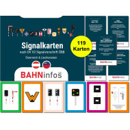 Signalkarten Eisenbahnsignale Österreich + Liechtenstein - Set mit 119 Lernkarten gemäß ÖBB DV V2 Signalvorschrift !NEU!