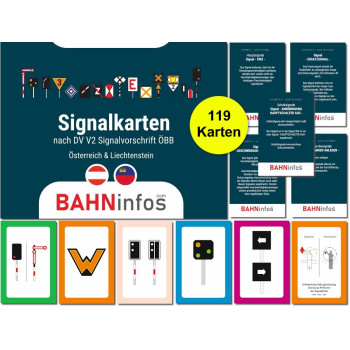 Signalkarten Eisenbahnsignale Österreich + Liechtenstein - Set mit 119 Lernkarten gemäß ÖBB DV V2 Signalvorschrift !NEU! Signalkarten Eisenbahnsignale Österreich + Liechtenstein - Set mit 119 Lernkarten gemäß ÖBB DV V2 Signalvorschrift !NEU!