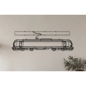 Metallsilhouette Wandbild Vectron Dual Mode Lokomotive BR 192 Seitenansicht Metallsilhouette Wandbild Vectron Dual Mode Lokomotive BR 192 Seitenansicht