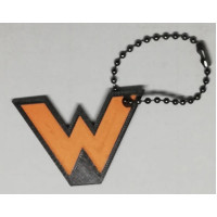 Schlüsselanhänger Rucksackanhänger Wartezeichen Signal Ra 11/Ra 11a orange/schwarz PLA 47x32x3mm