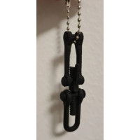 Schlüsselanhänger Rucksackanhänger Schraubenkupplung Eisenbahn PA12 schwarz 70x18x10mm