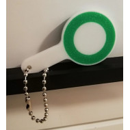 Schlüsselanhänger Rucksackanhänger Abfahrtskelle Befehlsstab Winkscheibe Zugbegleiter Zp 9 Grün PLA 61x35x3mm