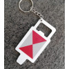 Flaschenöffner Miniatur Zugschlussscheibe Zugschluss Schlusssignal Zg 2 Edelstahl 86x40x2mm Lasergravur personalisiert