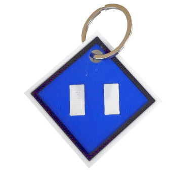 Schlüsselanhänger Rucksackanhänger "Signal El 1v" PLA 40x40x2 mm RS1017