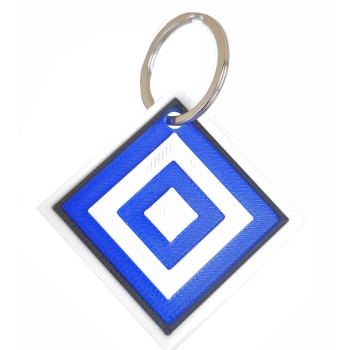 Schlüsselanhänger Rucksackanhänger "Signal El 6" PLA 40x40x2 mm EL1006 Schlüsselanhänger Rucksackanhänger "Signal El 6" PLA 40x40x2 mm EL1006