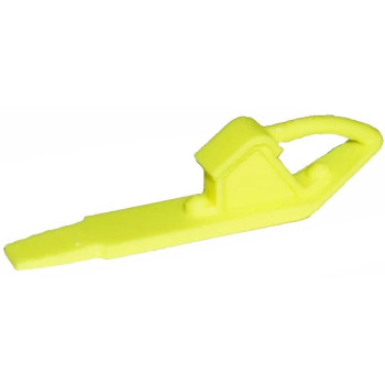 Schlüsselanhänger Rucksackanhänger Eisenbahn Hemmschuh neongelb PLA RS1003