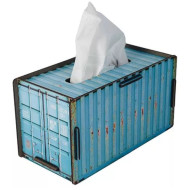 WH 20ft Container Tissue-Box Taschentücher-Spender türkis MDF Bausatz