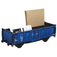 WH offener Güterwagen blau Stiftebox Visitenkarten Büro Aufbewahrung MDF Bausatz WH offener Güterwagen blau Stiftebox Visitenkarten Büro Aufbewahrung MDF Bausatz