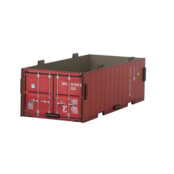 WH 20ft Container flach (klein) Box Stapelkiste Büro Aufbewahrung Kiste dunkelrot MDF Bausatz WH 20ft Container flach (klein) Box Stapelkiste Büro Aufbewahrung Kiste dunkelrot MDF Bausatz