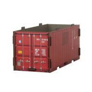 WH 20ft Container Box Büro Aufbewahrung Stapelkiste Kiste (groß) dunkelrot MDF Bausatz